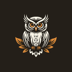 Owl logo design. Vector illustration