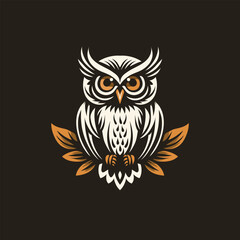 Owl logo design. Vector illustration