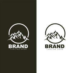 Mountain Logo Simple Illustration Silhouette Template Vector Design