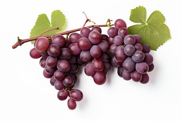 Fototapeta premium bunch of red grapes isolated on white background