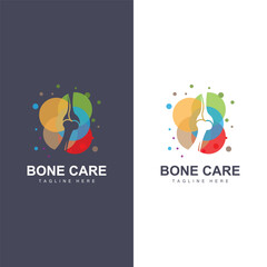 Bone Health Logo Simple Illustration Silhouette Template Vector Design