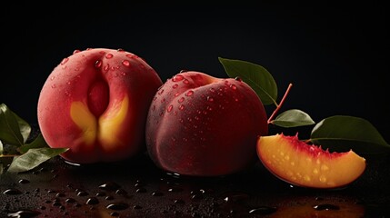 "Explore the velvety smoothness of a sliced nectarine, with its peachy blush and sweet aroma."