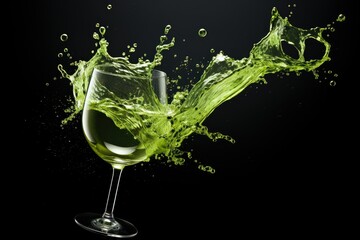 green cocktail splash