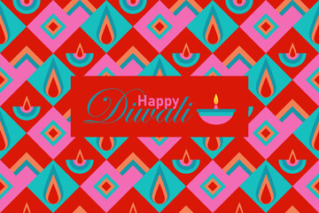 Happy Diwali seamless pattern background