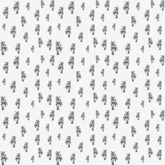 black and white pattern background with palm tree for cloth printing
