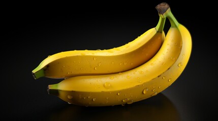 a high-definition portrait of a ripe, yellow banana with fine detail.