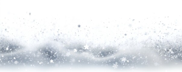 Christmas empty winter nature snow border Generative AI