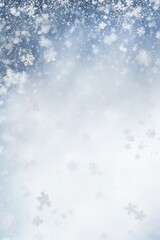 Naklejka premium Christmas empty winter nature snow border Generative AI