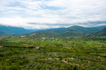 Fototapeta na wymiar Agricultural Fields in L'Alquila - Italy