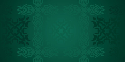 Arabic motif green background. Mandala motif background, abstract mandala pattern. Luxurious ornament in traditional Arabic style. Green abstract floral mosaic background texture. © MochRibut