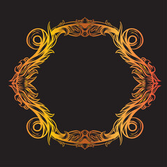 Decorative vintage set of thin calligraphic elements: 
borders, frames, dividers, ornaments, page decoration.
Combinations for retro design, greeting cards,
Islamic ribbon ornament