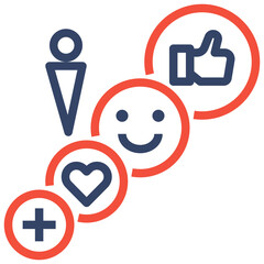 emotions color line style icon