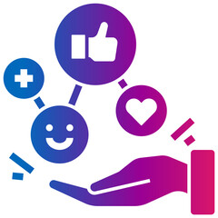 love gradient style icon