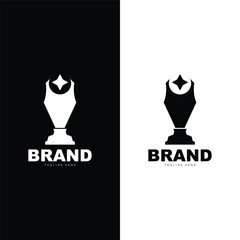 Trophy Logo Illustration Award Winner Template Vector Design