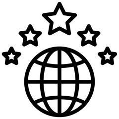 world heritage outline style icon