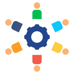 community flat style icon