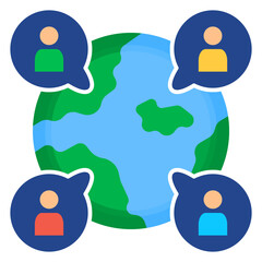 culture flat style icon