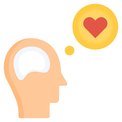 mind flat style icon