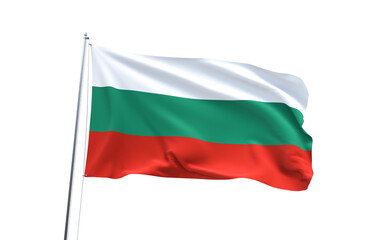 Flag of Bulgaria on transparent background, PNG file