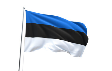 Flag of Estonia on transparent background, PNG file