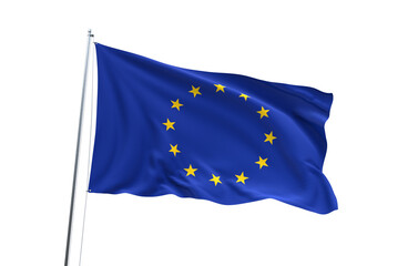 Flag of European union on transparent background, PNG file © Es sarawuth