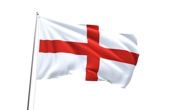 Flag of England on transparent background, PNG file