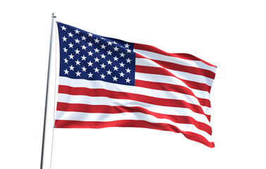 United States of America (USA) Flag on transparent background, PNG file