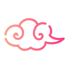 cloud Line Gradient Icon