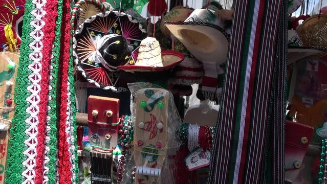 Mexican sombreros and other patriotic ornaments 