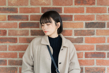 美しい日本人女性モデル 秋冬コーディネート