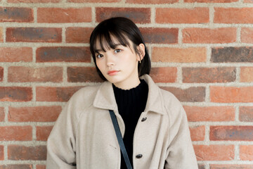 美しい日本人女性モデル 秋冬コーディネート