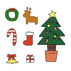 クリスマスのシンプルイラスト