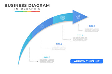 Business Timeline Infographic with Arrows
