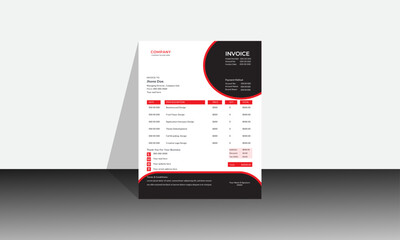 
Corporate business minimalist invoice design template layout bill form  and creative


