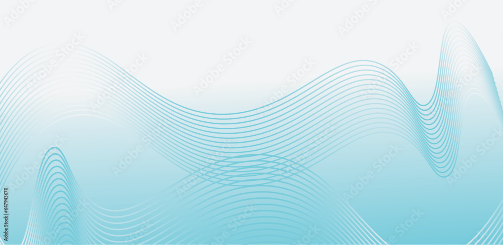 Poster abstract background with waves glowing wave. shiny moving lines design element. modern blue gradient