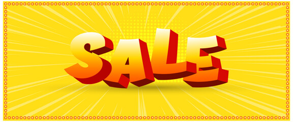 Sale Banner, Web banner Retail Products Vector Template. Deals, Discounts, Offer, Upto, Percent