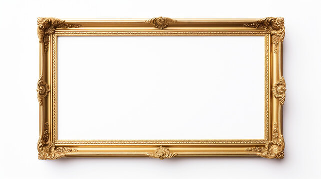 Blank golden frame, white background
Modified Generative Ai image.