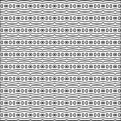 Vector pattern with symmetrical elements . Modern stylish abstract texture. Repeating geometric tiles from striped elements.Black and white pattern.