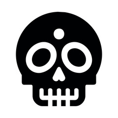 magic skull head silhouette style