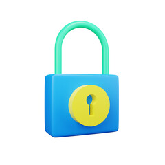 3D padlock icon