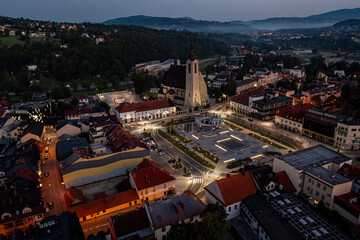 Miasteczko, Limanowa, świt, lato, Małopolska, Poland , EU. © Maciej G. Szling