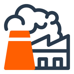 Factory Smoke and Emissions Icon