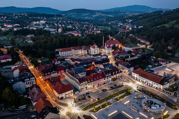 Miasteczko, Limanowa, świt, lato, Małopolska, Poland , EU. © Maciej G. Szling