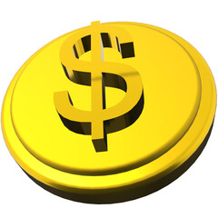 Obraz premium 3d golden coin