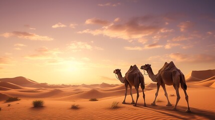camel in the desert