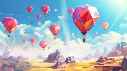 Obraz premium hot air balloon in the sky