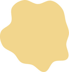 Organic blob shape abstract vector illustration isolated on transparent background.