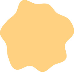 Organic blob shape abstract vector illustration isolated on transparent background.