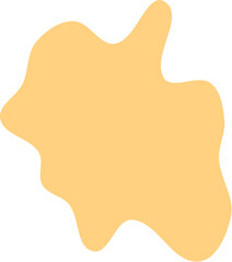 Organic blob shape abstract vector illustration isolated on transparent background.