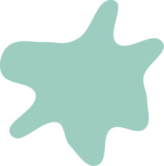 Organic blob shape abstract vector illustration isolated on transparent background.